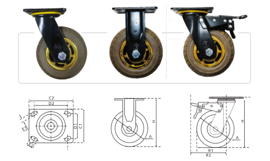 D151系列、重型塑芯发泡轮